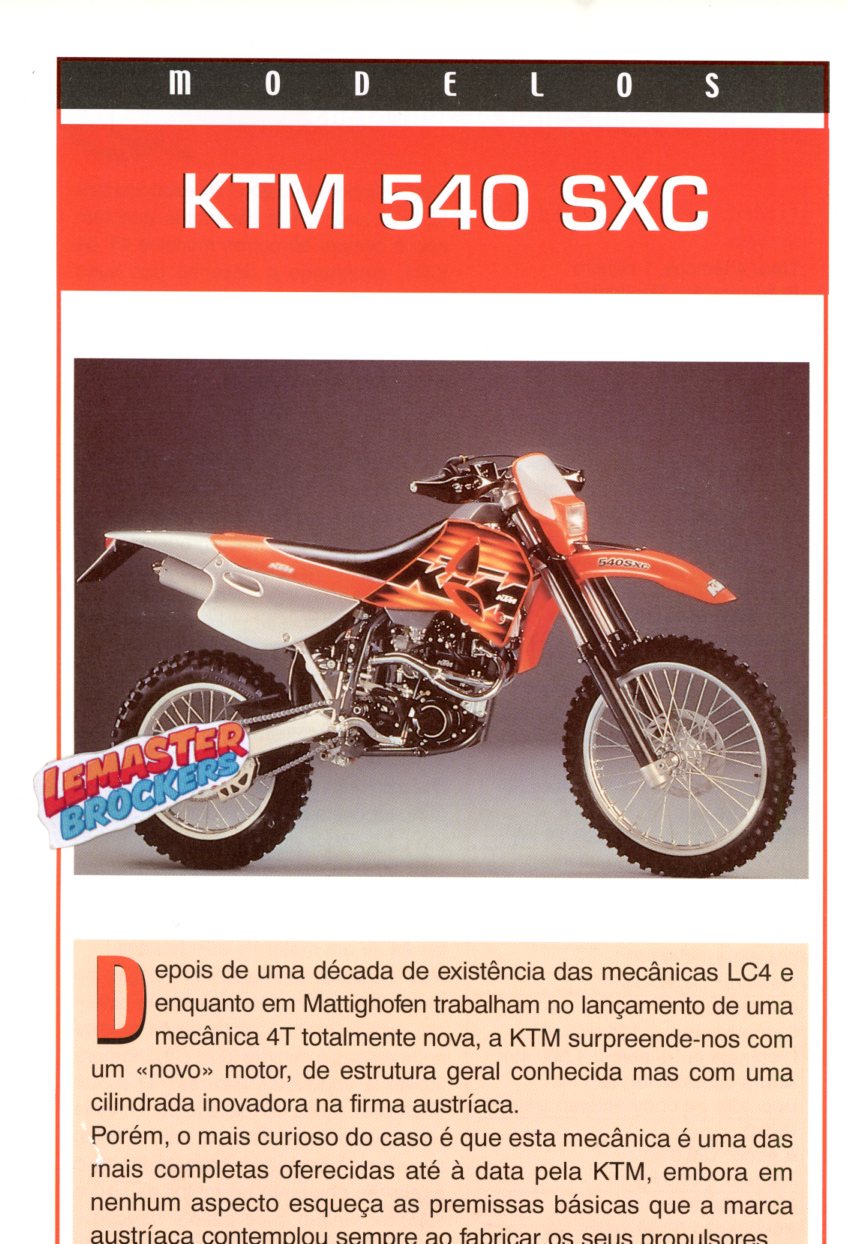 FICHE MOTO KTM 540 SXC