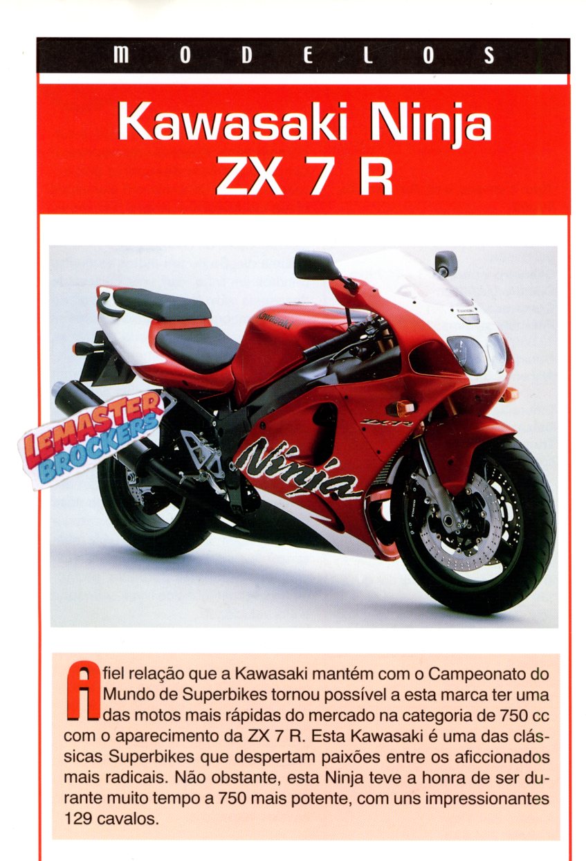 FICHE MOTO KAWASAKI NINJA ZX 7R