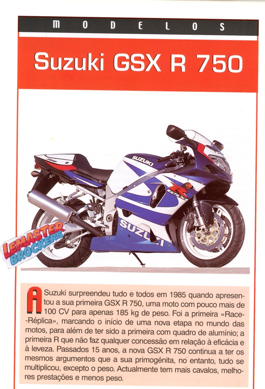 FICHE MOTO SUZUKI GSX-R 750