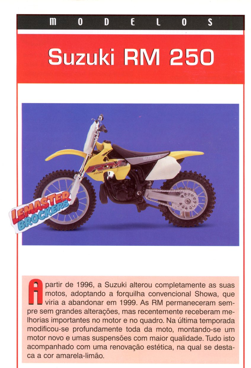 FICHE MOTO SUZUKI RM 250