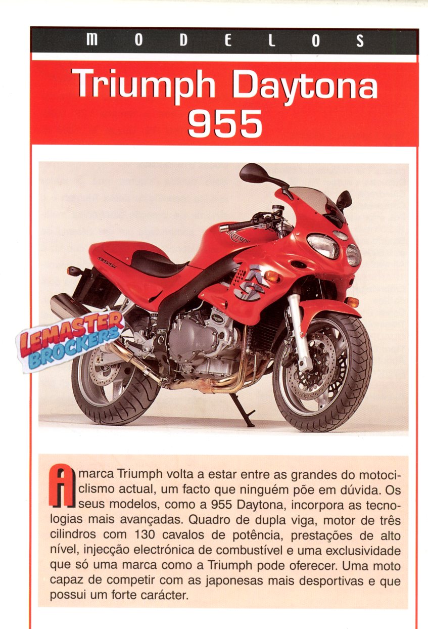 FICHE MOTO TRIUMPH DAYTONA 955