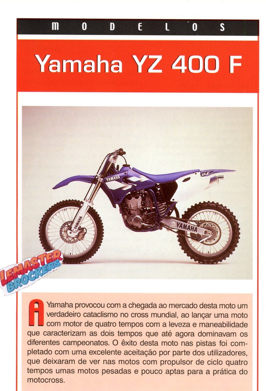 FICHE MOTO YAMAHA YZ 400 F