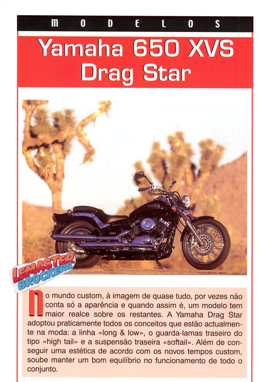 FICHE MOTO YAMAHA 650 XVS DRAG STAR