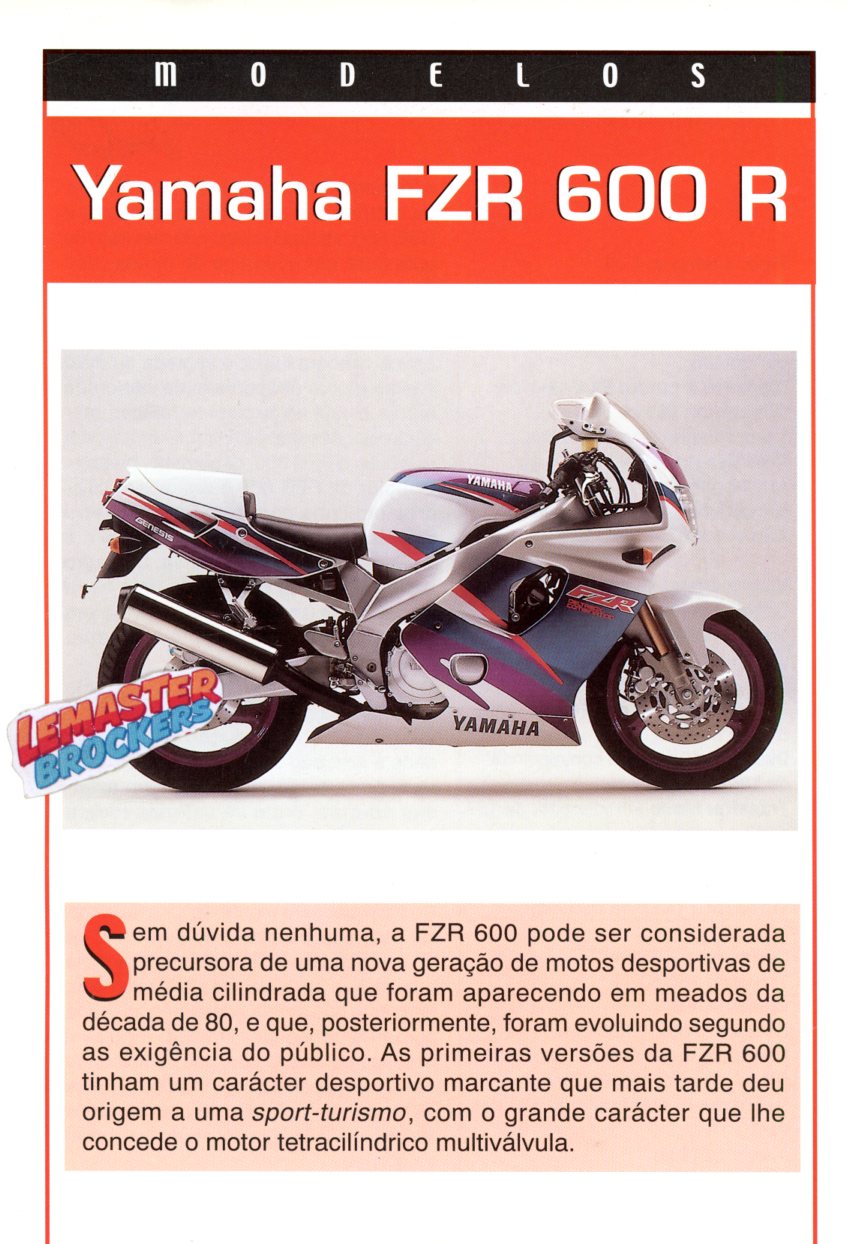 FICHE MOTO YAMAHA FZR 600 R