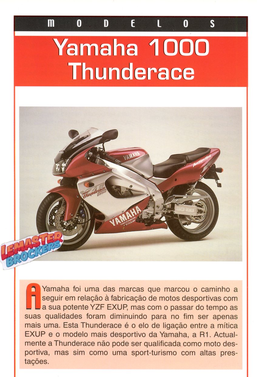 FICHE MOTO YAMAHA 1000 THUNDERACE