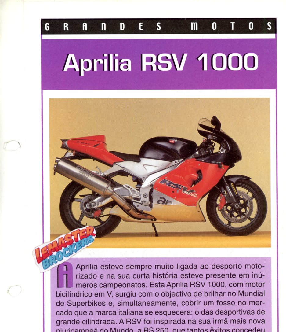 FICHE MOTO APRILIA RSV 1000