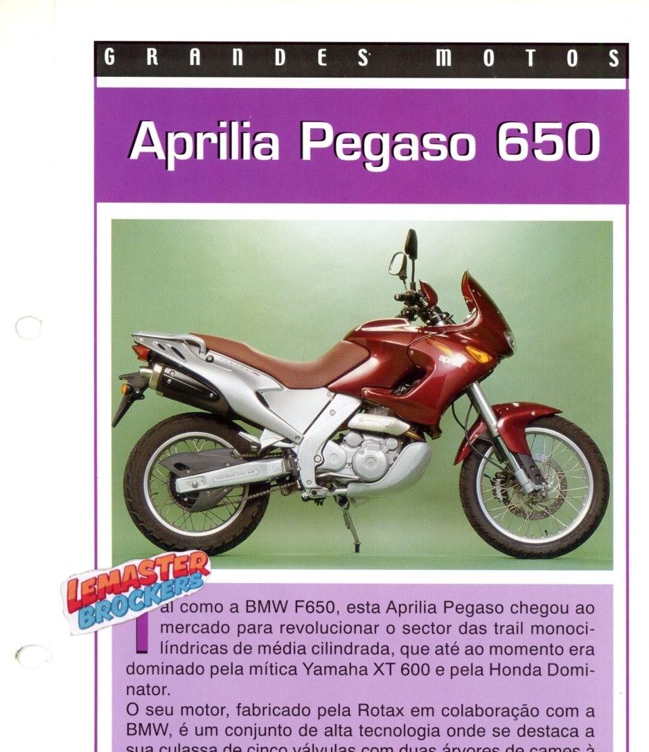FICHE MOTO APRILIA PEGASO 650