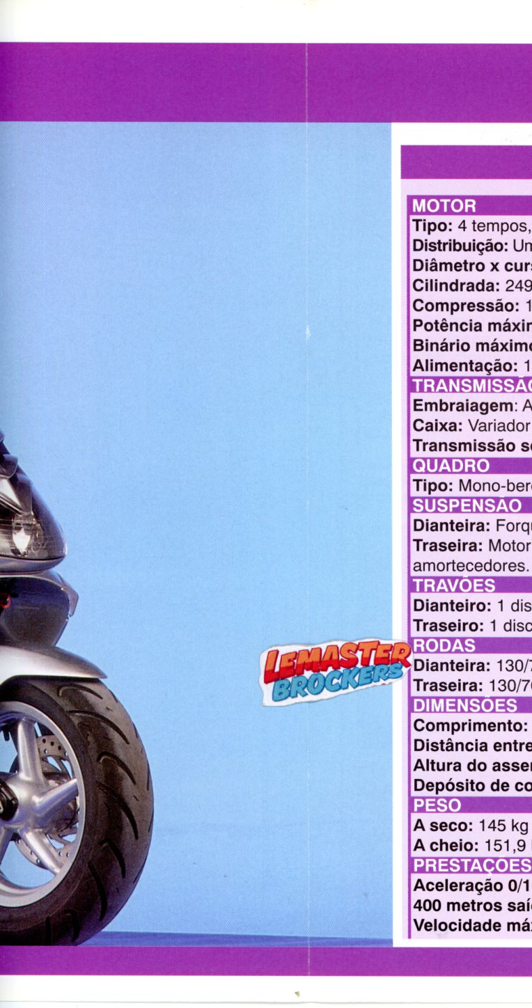 FICHE SCOOTER APRILIA LEONARDO 250
