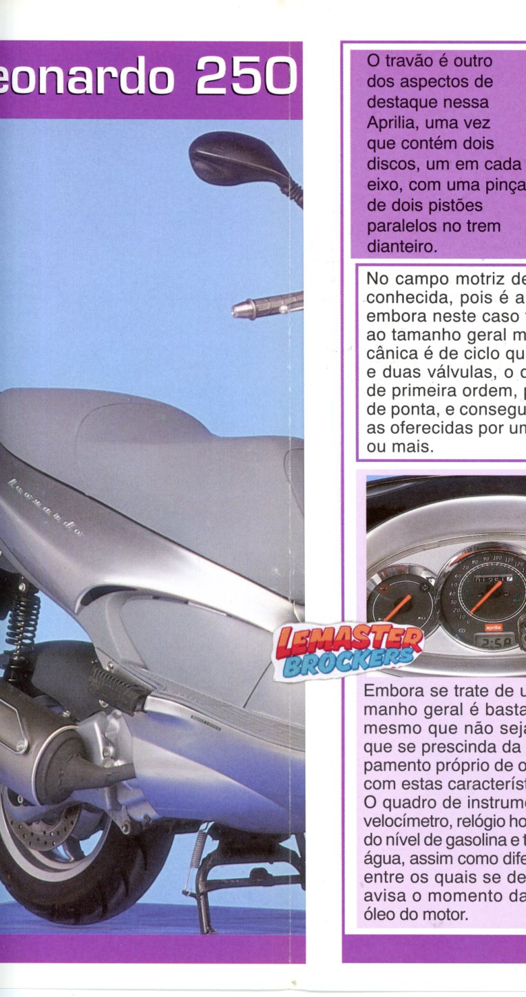 FICHE SCOOTER APRILIA LEONARDO 250