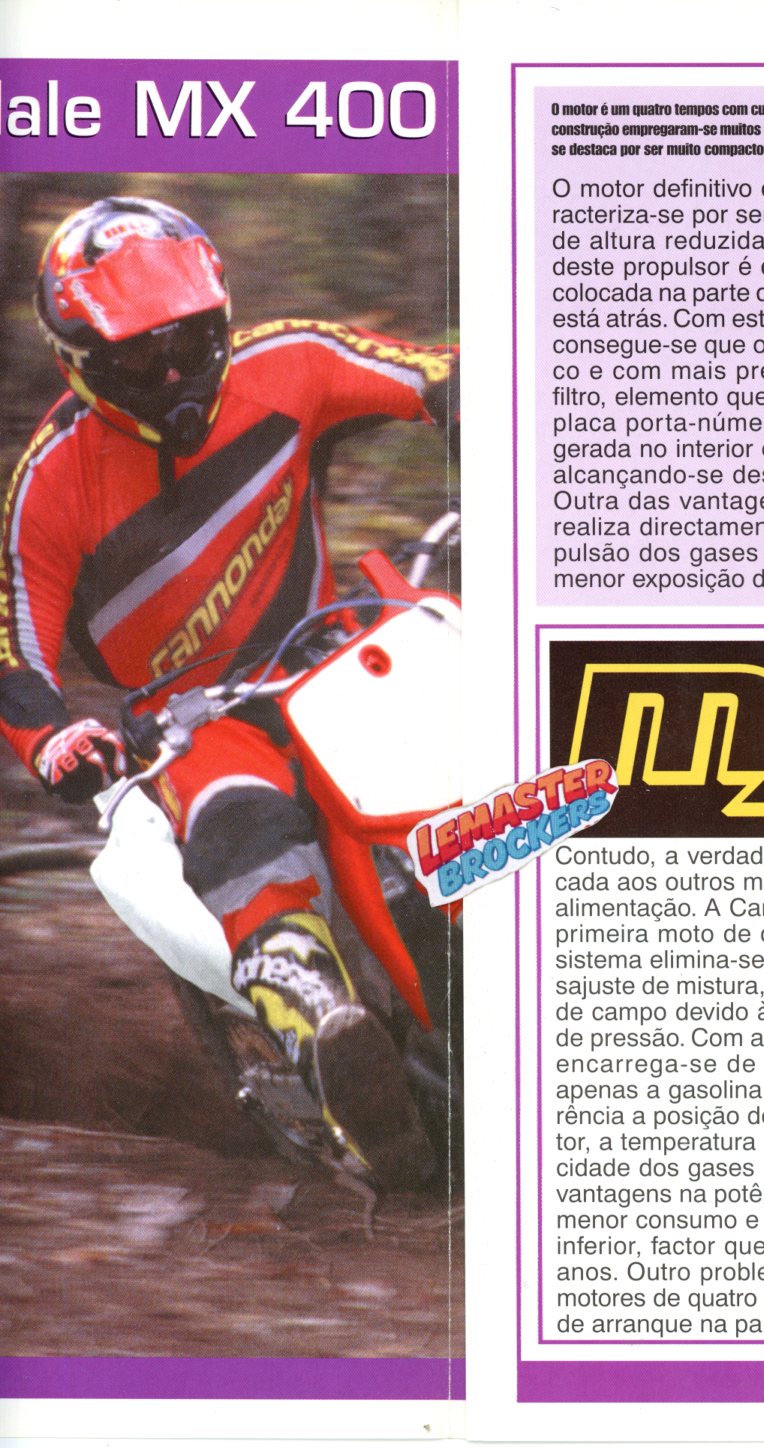 FICHE MOTO CANNONDALE MX400
