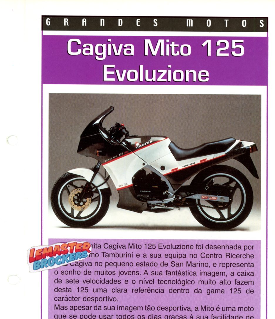 FICHE MOTO CAGIVA MITO 125 EVOLUZIONE