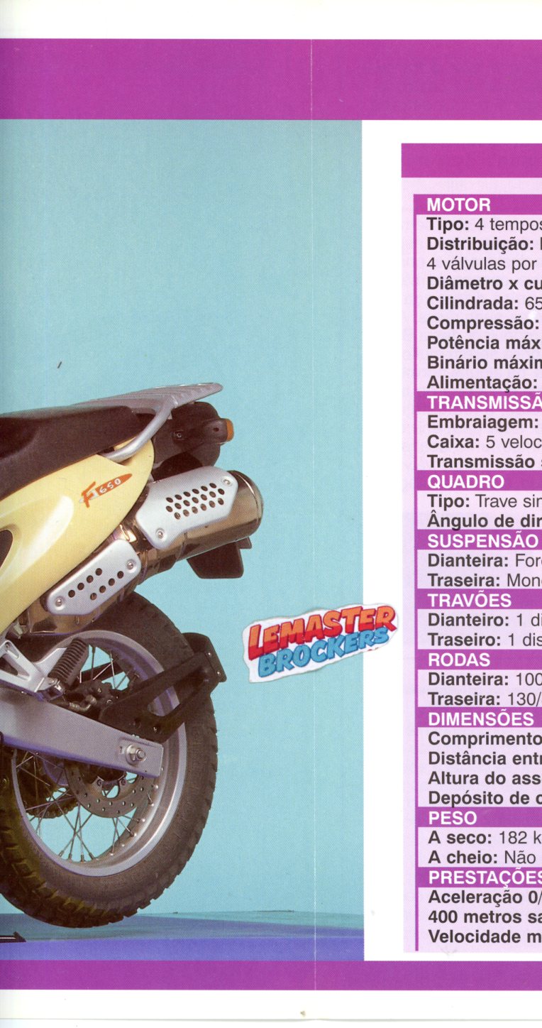 FICHE MOTO BMW F 650