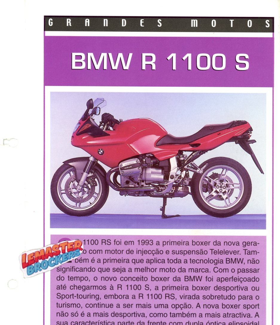 FICHE MOTO BMW R 1100 S