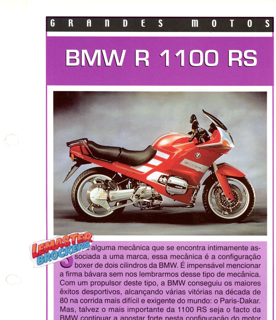 FICHE MOTO BMW R 1100 RS