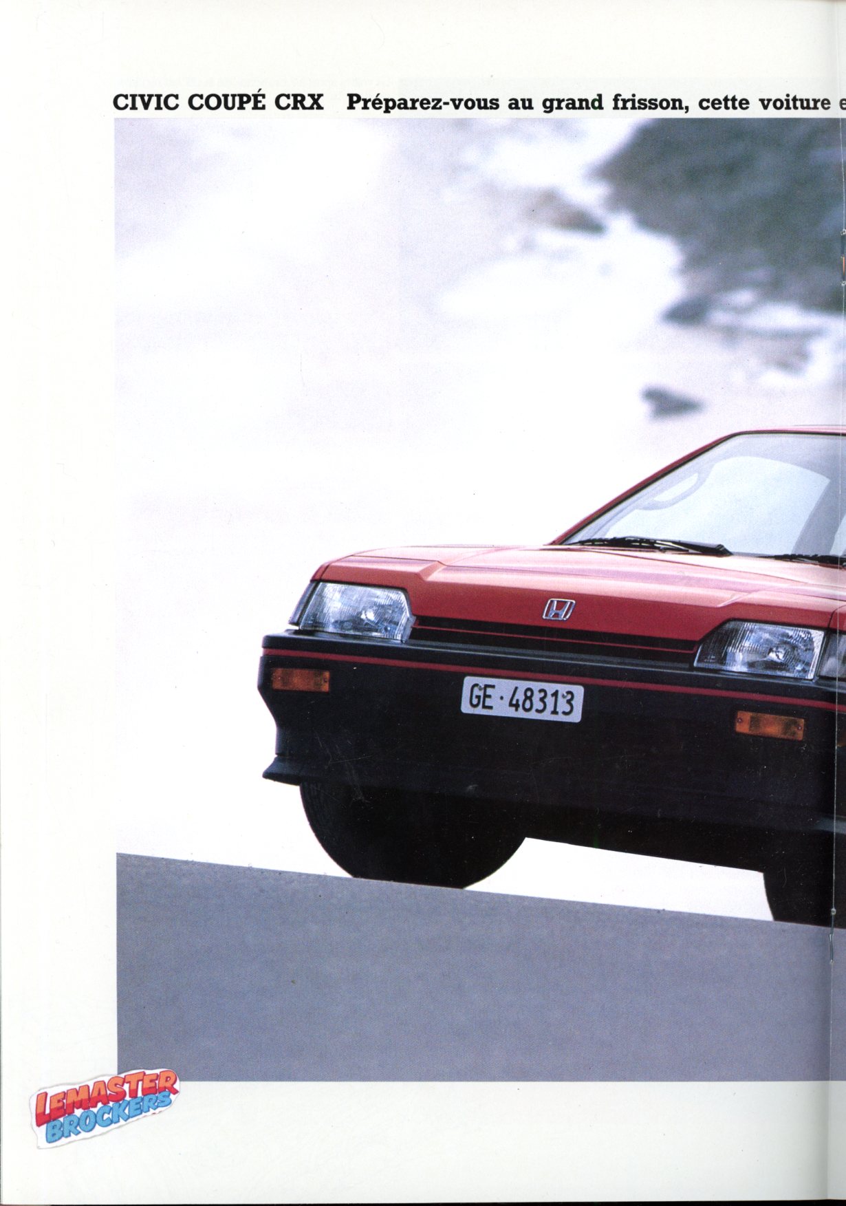 BROCHURE HONDA CIVIC CRX GT GL LUXE SHUTTLE
