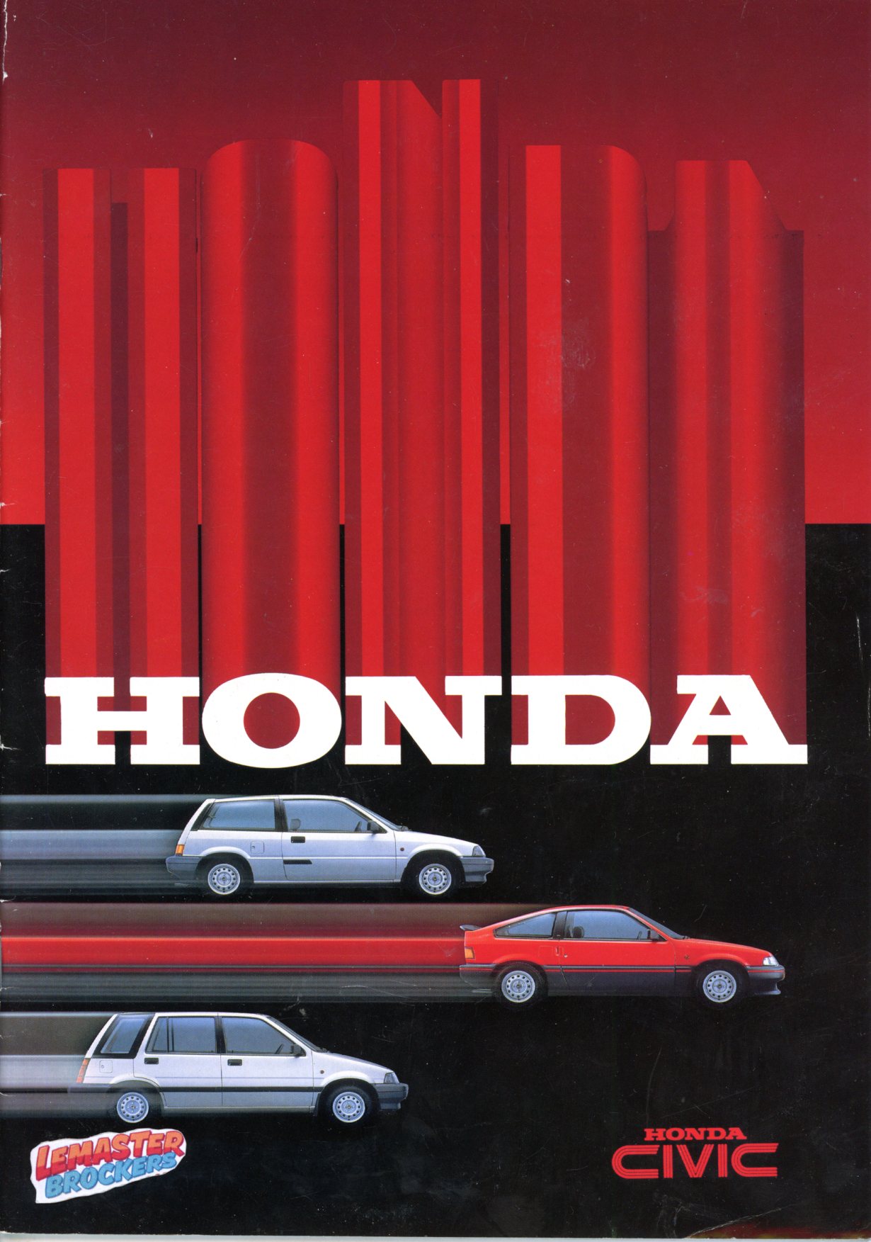 BROCHURE HONDA CIVIC CRX GT GL LUXE SHUTTLE
