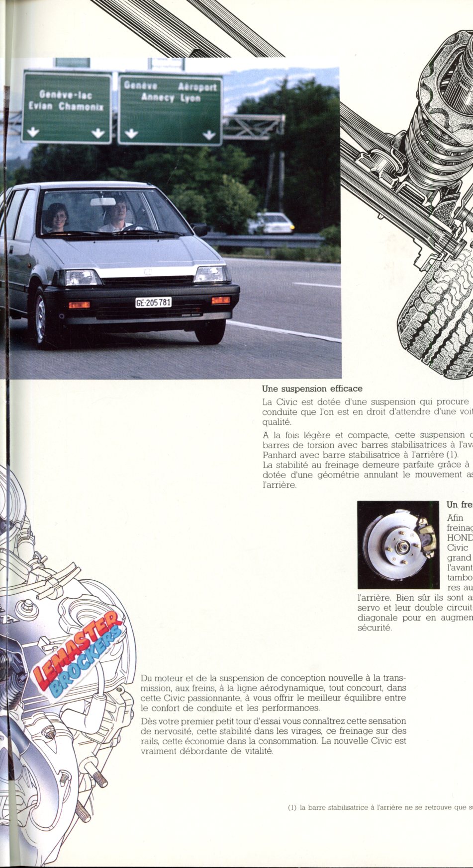 BROCHURE HONDA CIVIC CRX GT GL LUXE SHUTTLE