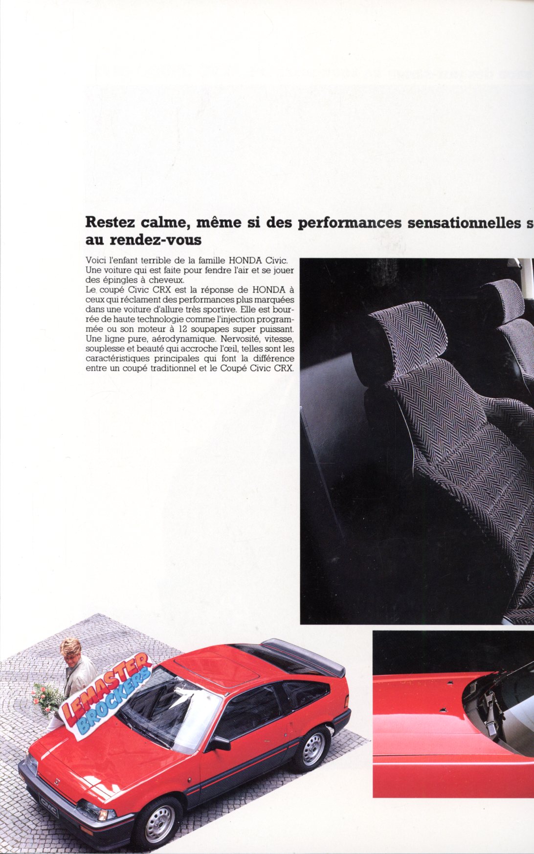 BROCHURE HONDA CIVIC CRX GT GL LUXE SHUTTLE