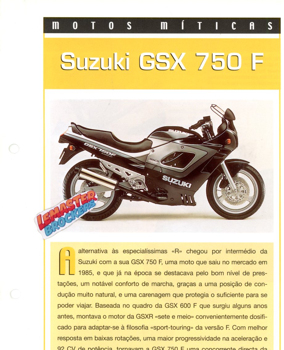 FICHE MOTO SUZUKI GSX 750 F