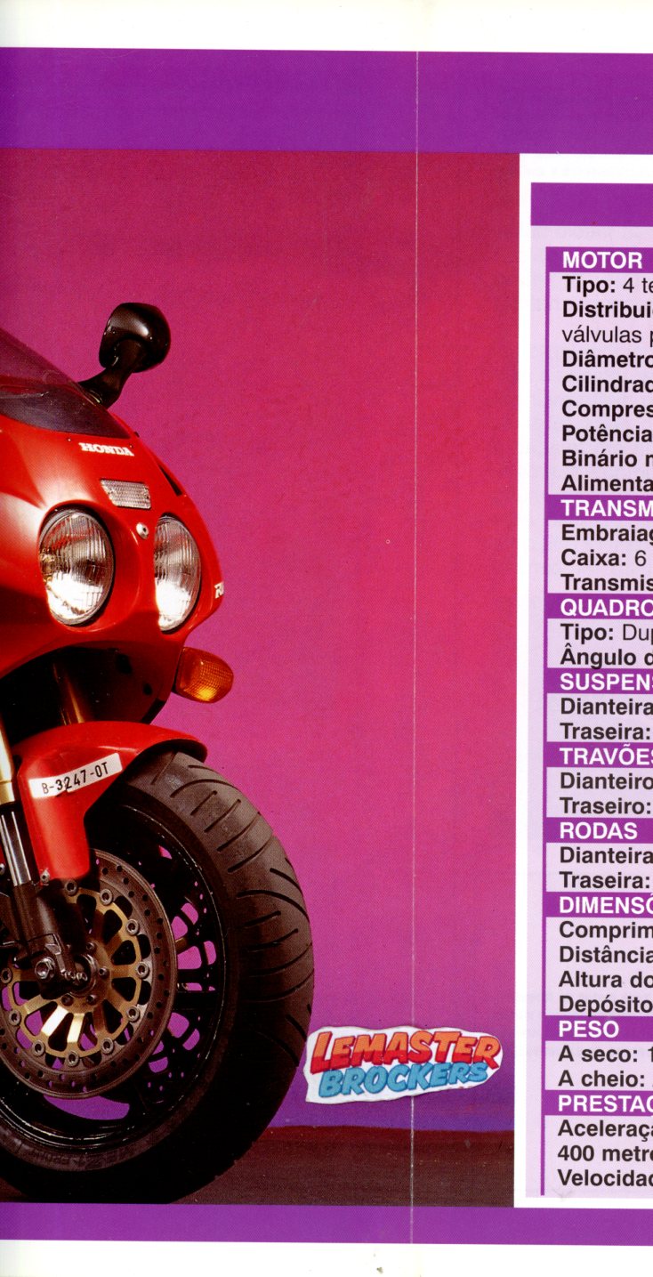 FICHE MOTO HONDA RC45