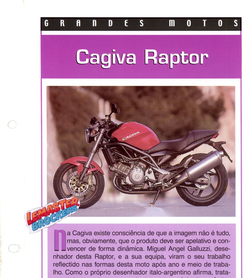 FICHE MOTO CAGIVA RAPTOR