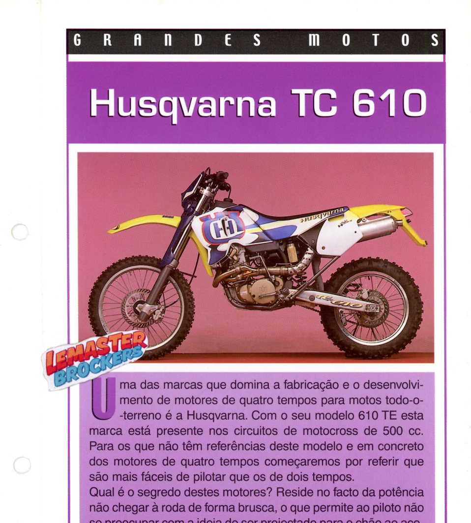 FICHE MOTO HUSQVARNA TC 610