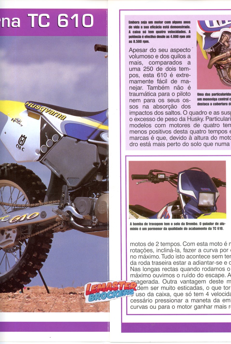 FICHE MOTO HUSQVARNA TC 610