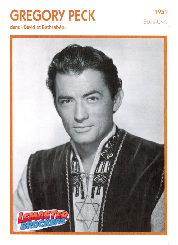 FICHE GREGORY PECK DANS DAVID ET BETHSABEE - 1951