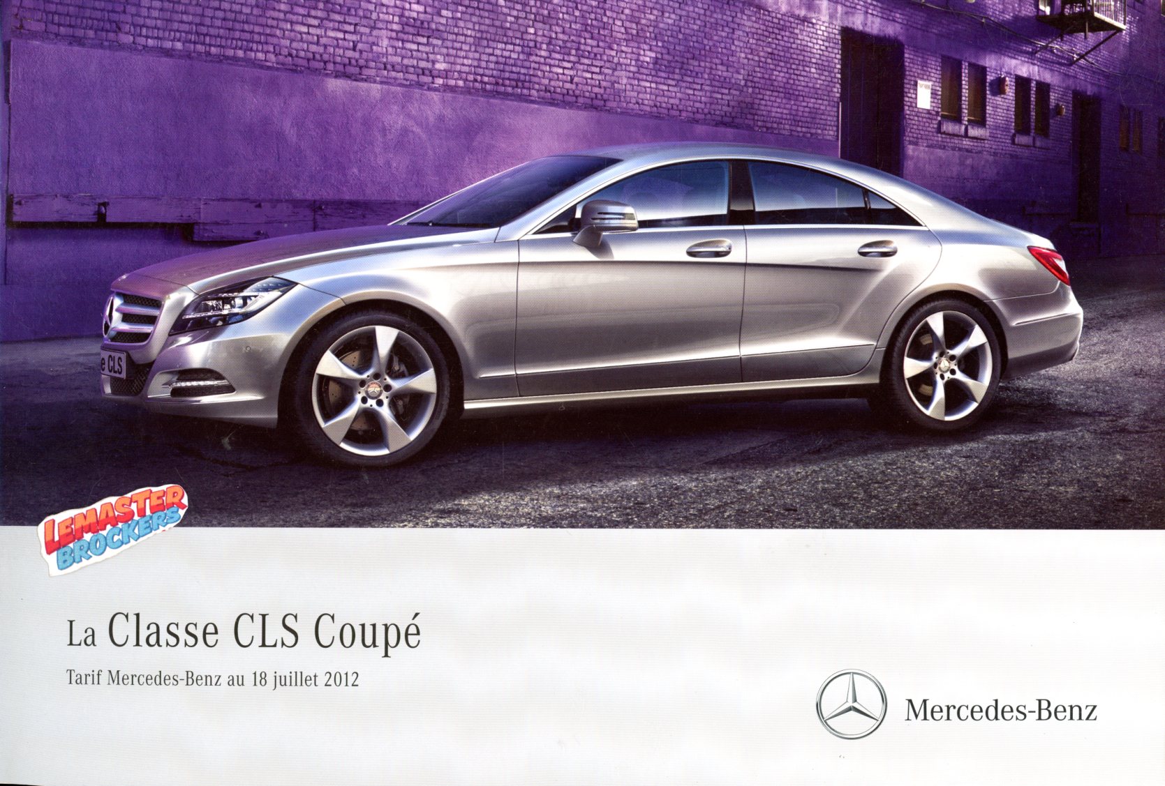 BROCHURE MERCEDES CLS COUPE - TARIF ET EQUIPEMENTS ORIGINAUX 2012