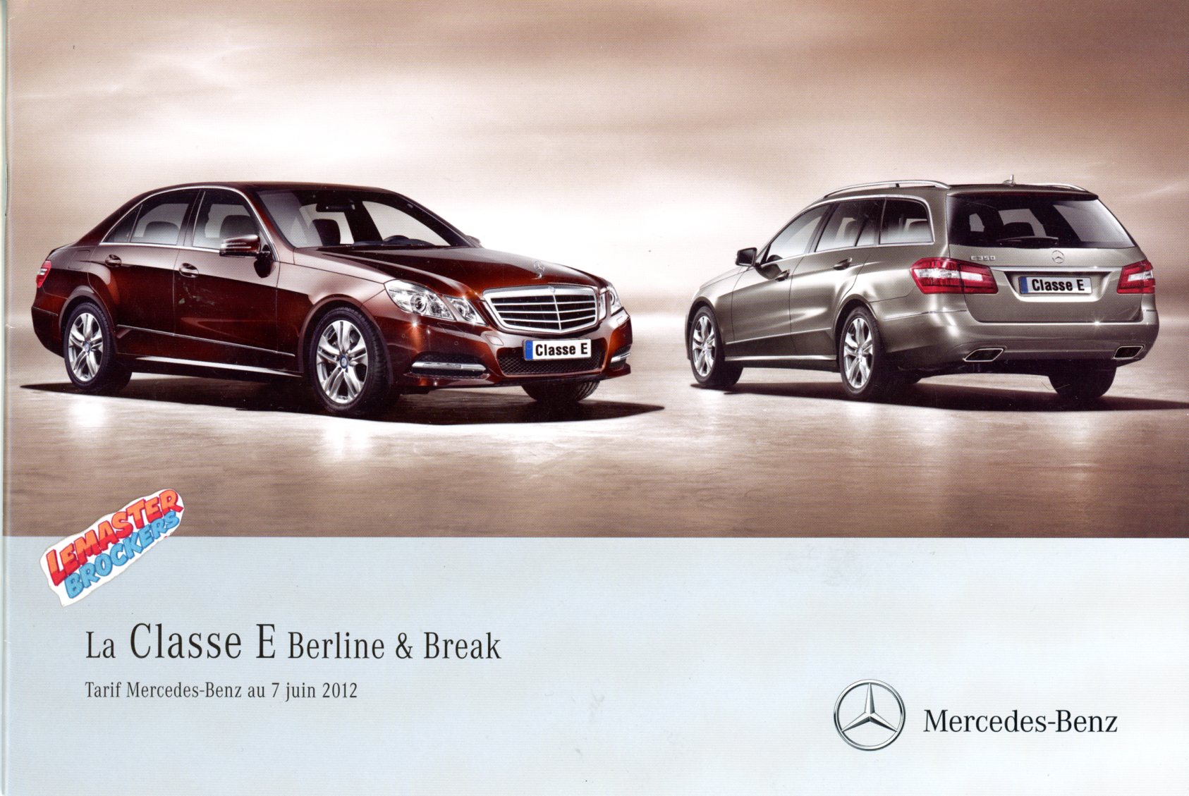 BROCHURE MERCEDES E - TARIF ET EQUIPEMENTS ORIGINAUX 2012