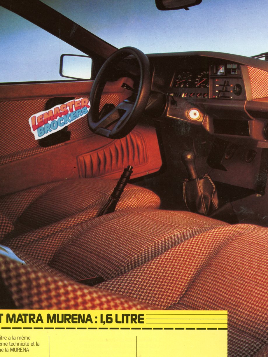 CATALOGUE TALBOT MATRA MURENA 1,6 2,2 EDITION 1980