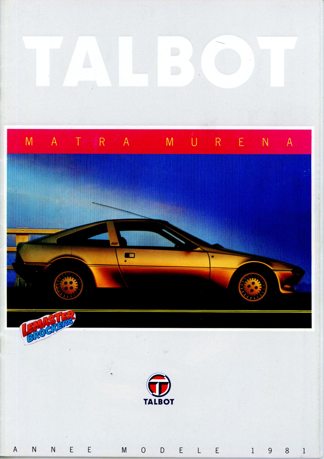 CATALOGUE TALBOT MATRA MURENA 1,6 2,2 EDITION 1980