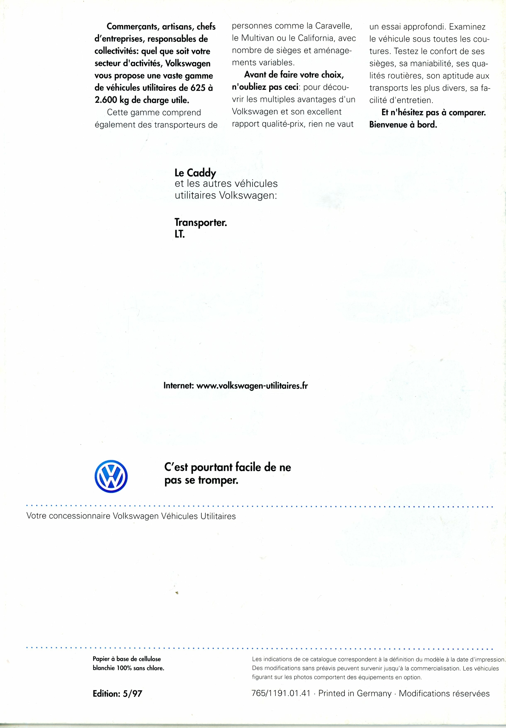 VOLKSWAGEN CADDY 1997