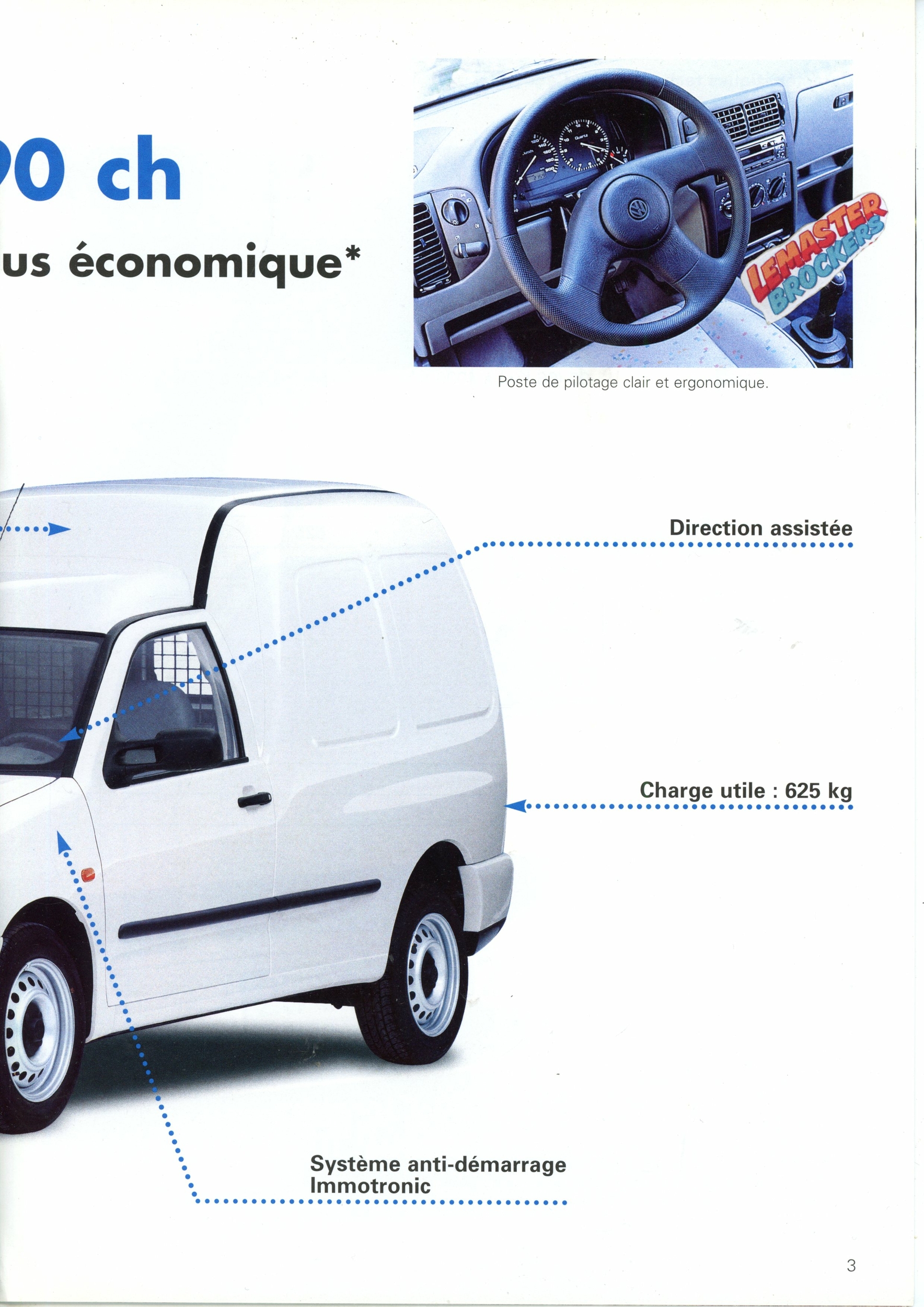 BROCHURE VOLKSWAGEN CADDY 1997