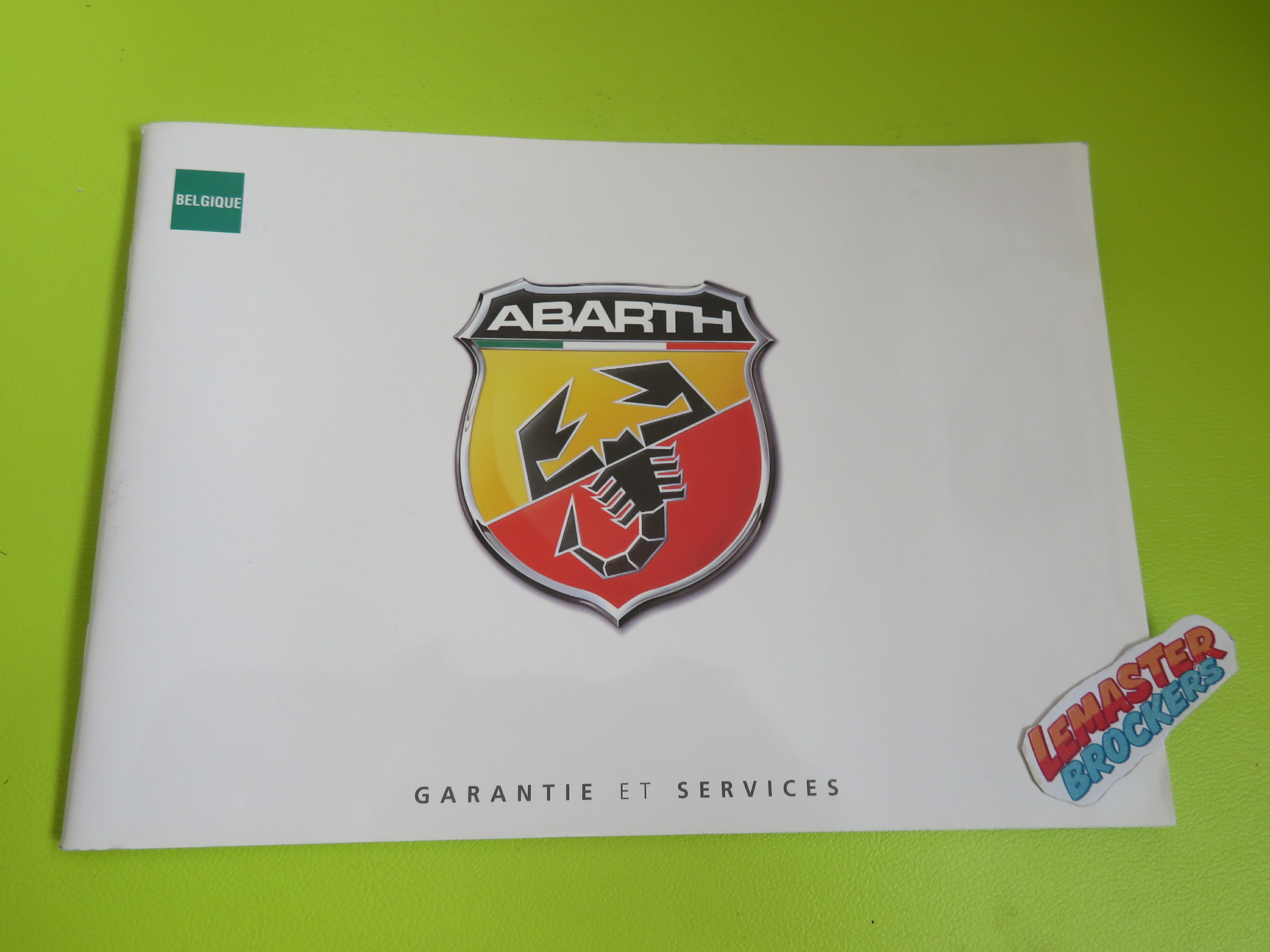 CARNET GARANTIE ET SERVICE ABARTH - ÉDITION BILINGUE