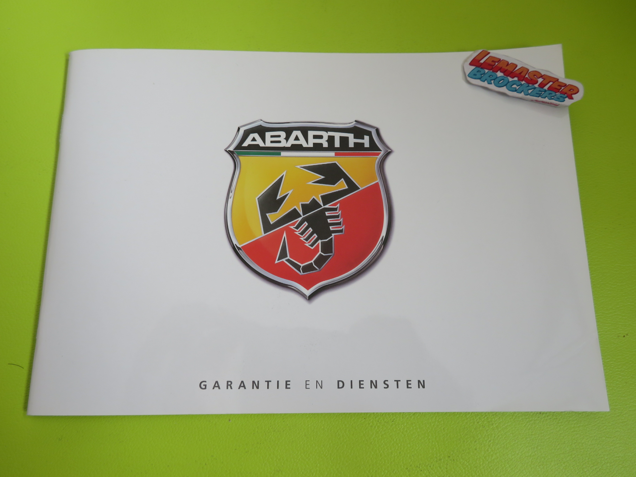 CARNET GARANTIE ET SERVICE ABARTH - ÉDITION BILINGUE