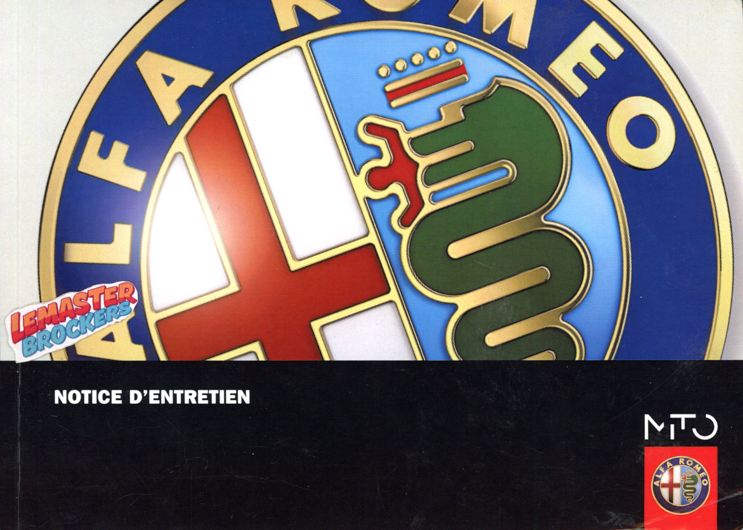 NOTICE DENTRETIEN ORIGINAL ALFA ROMEO MITO