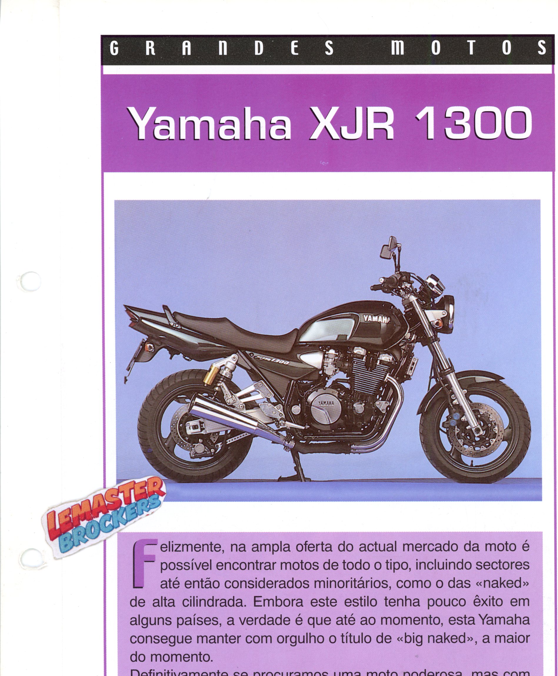 FICHE MOTO YAMAHA XJR1300 - DOCUMENT VINTAGE COLLECTIBLE