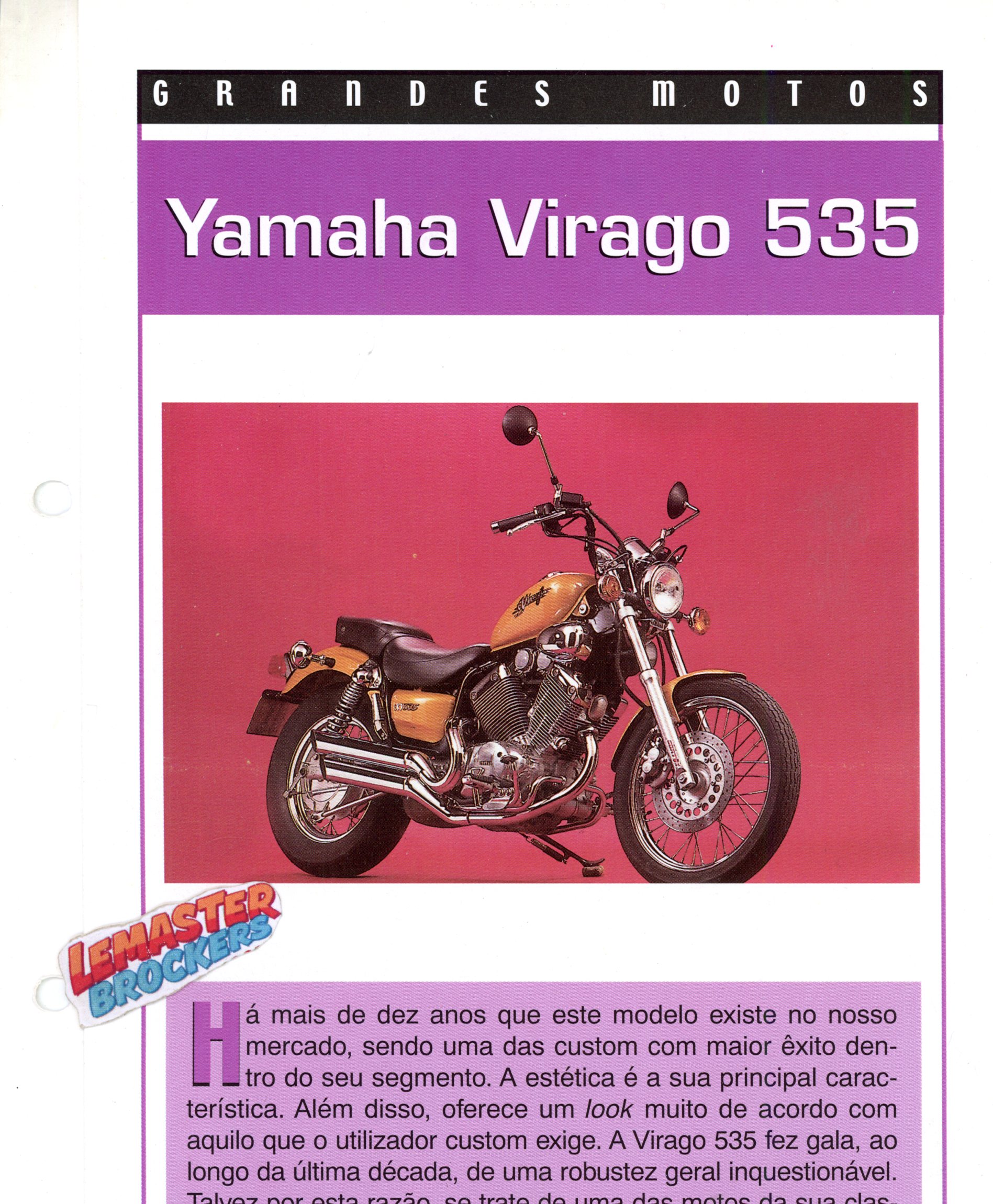 FICHE MOTO YAMAHA VIRAGO 535 - xv535