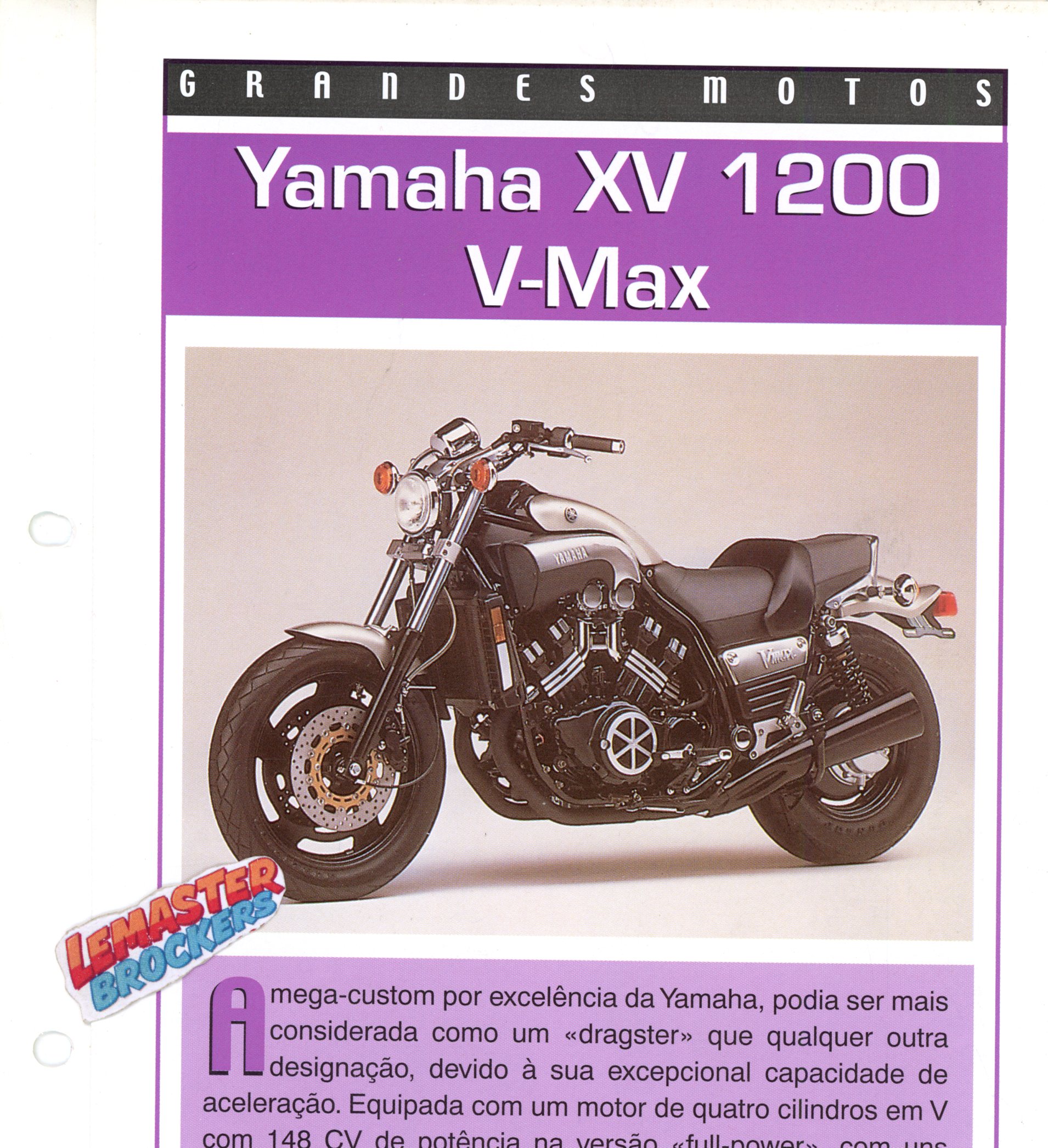 FICHE MOTO YAMAHA XV 1200 VMAX