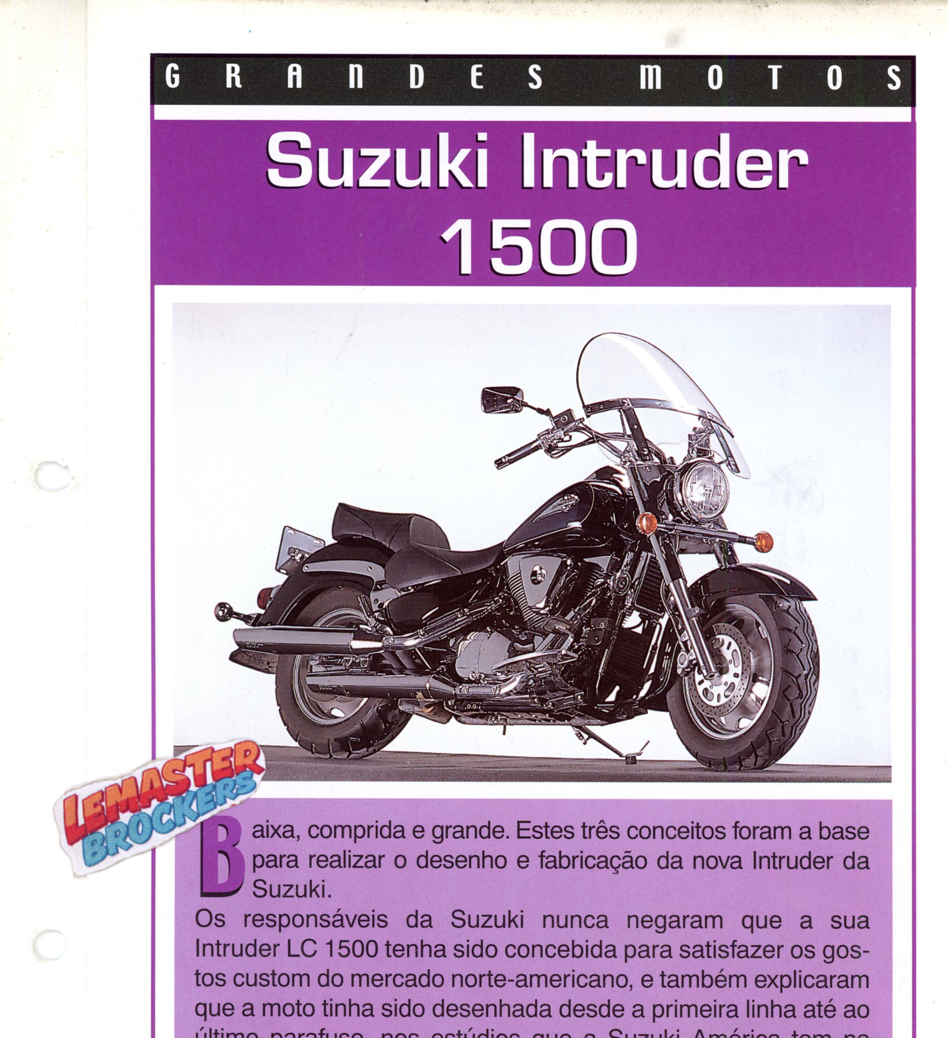FICHE MOTO SUZUKI INTRUDER 1500