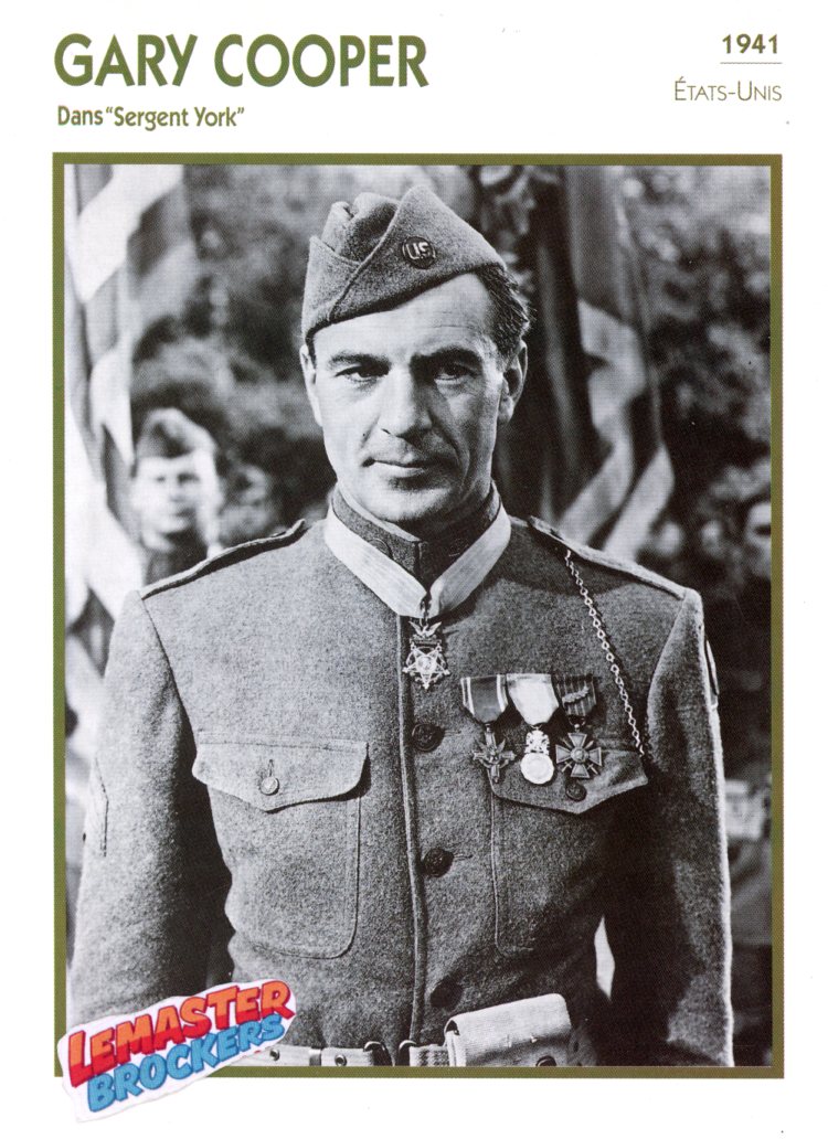 FICHE GARY COOPER DANS SERGENT YORK
