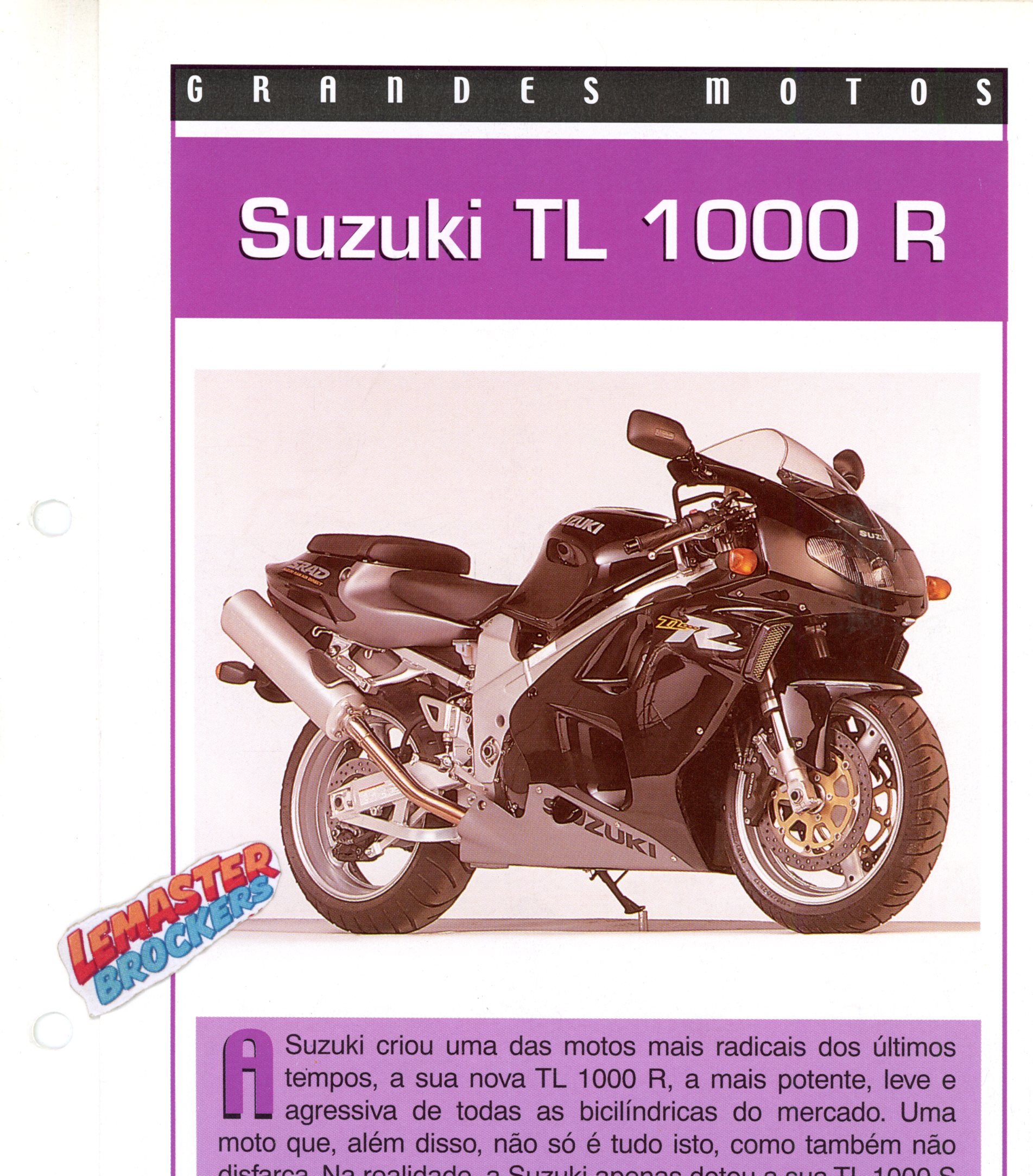 FICHE DE COLLECTION SUZUKI TL1000R