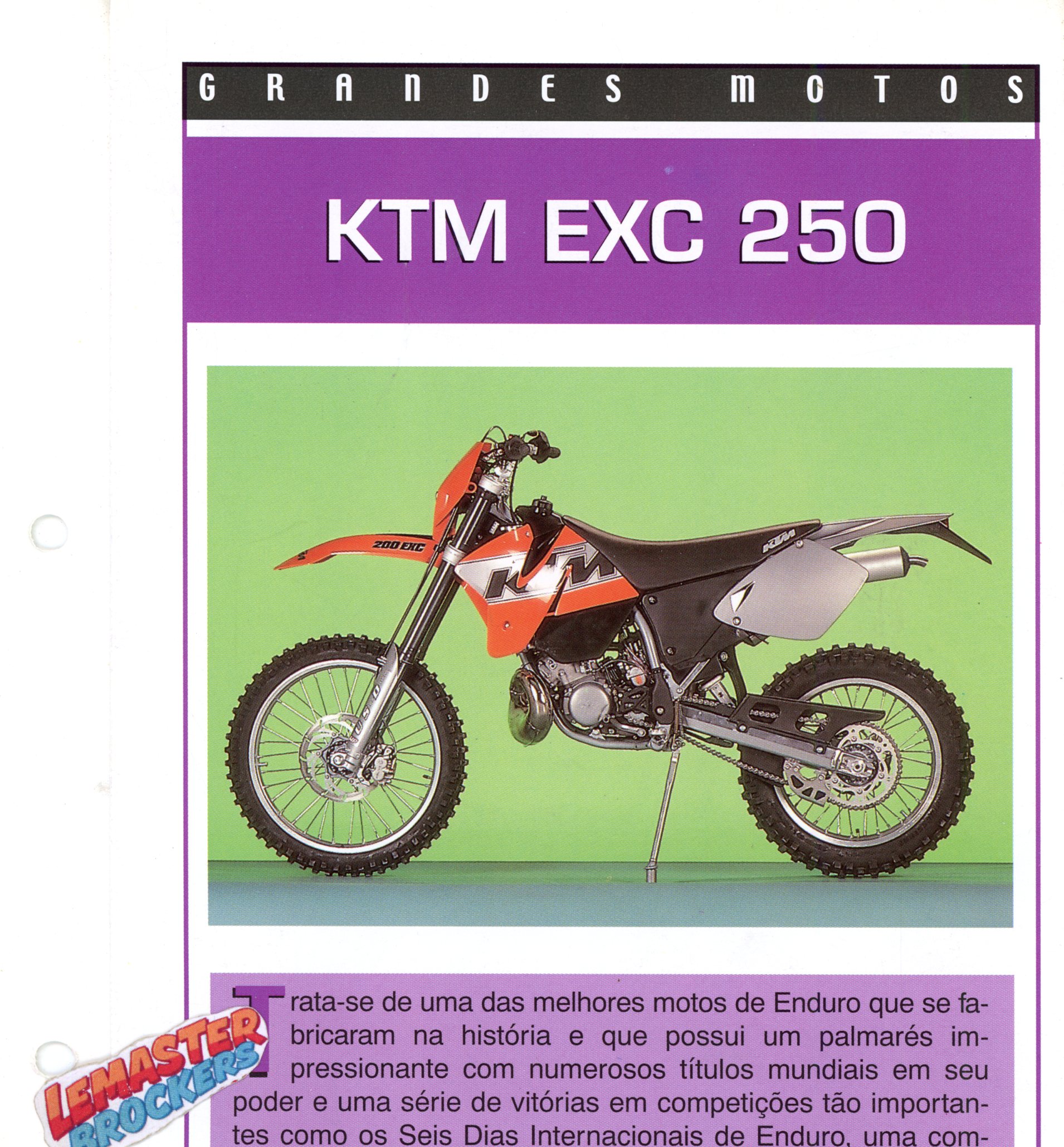 FICHE MOTO KTM EXC 250