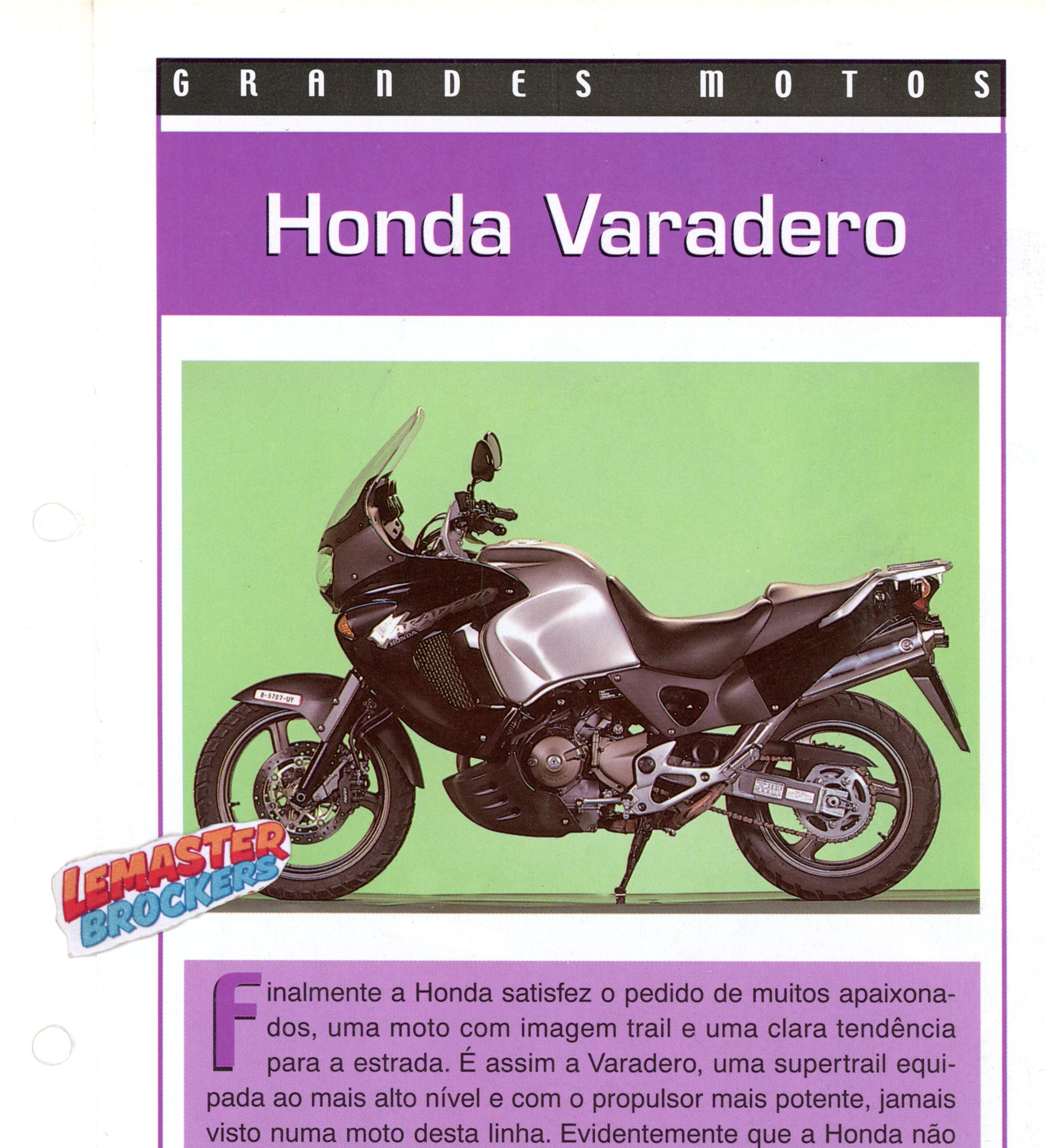 FICHE MOTO HONDA VARADERO