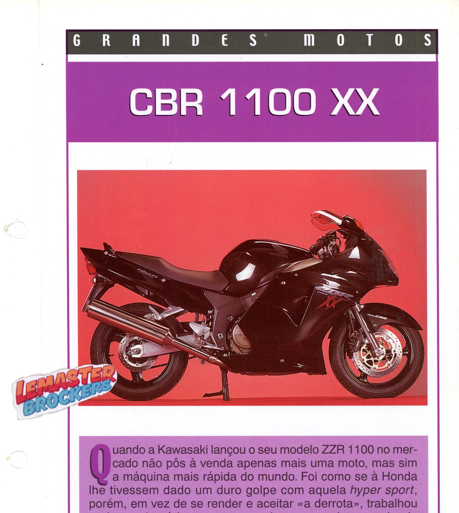 FICHE MOTO HONDA CBR1100XX