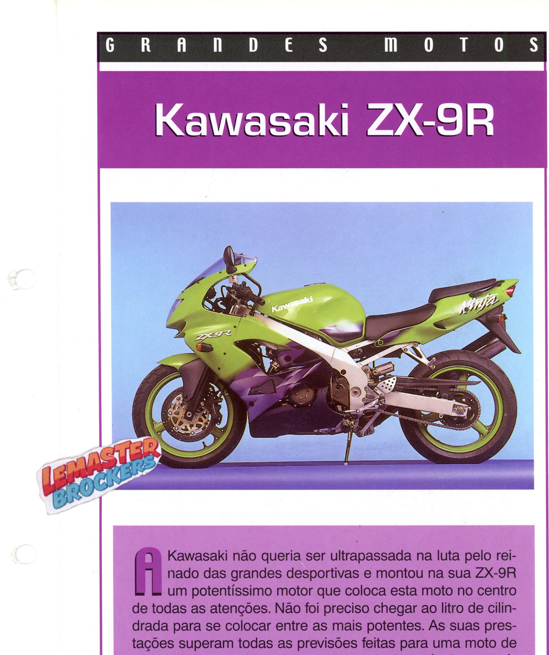 FICHE MOTO KAWASAKI ZX-9R