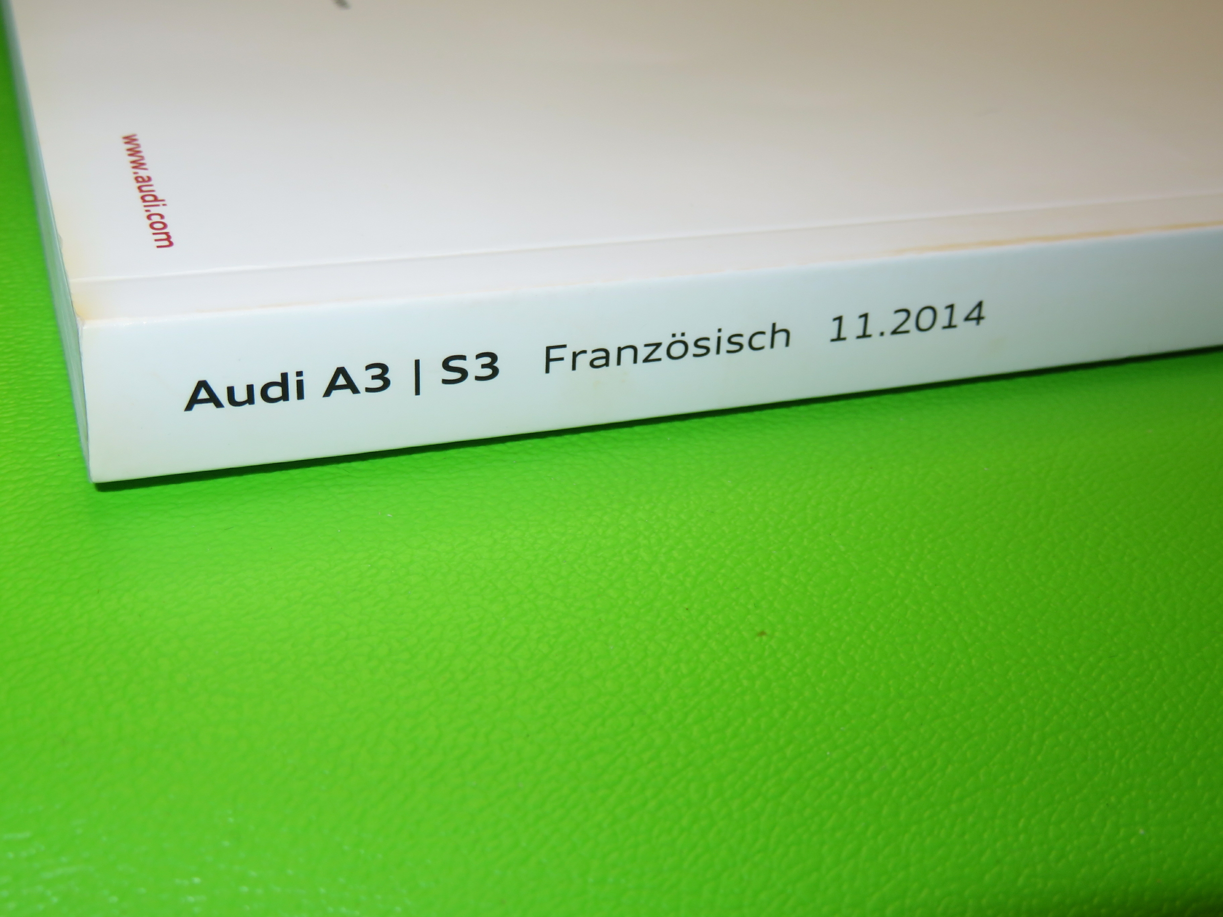 NOTICE DUTILISATION AUDI A3 S3 EDITION 2014 ORIGINAL