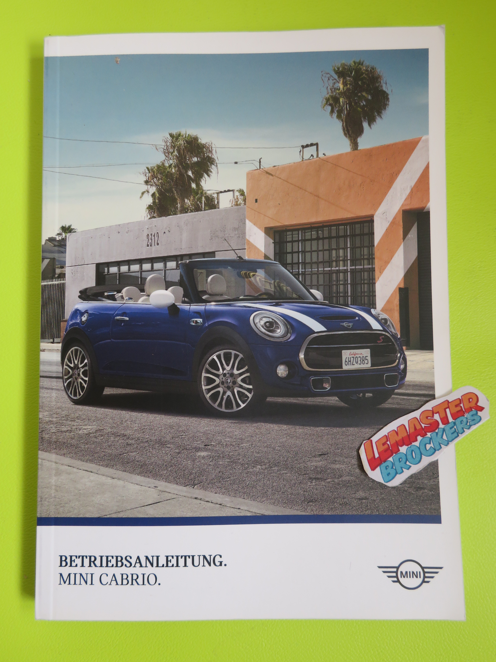MANUEL NOTICE MINI CABRIOLET ORIGINAL EN ALLEMAND