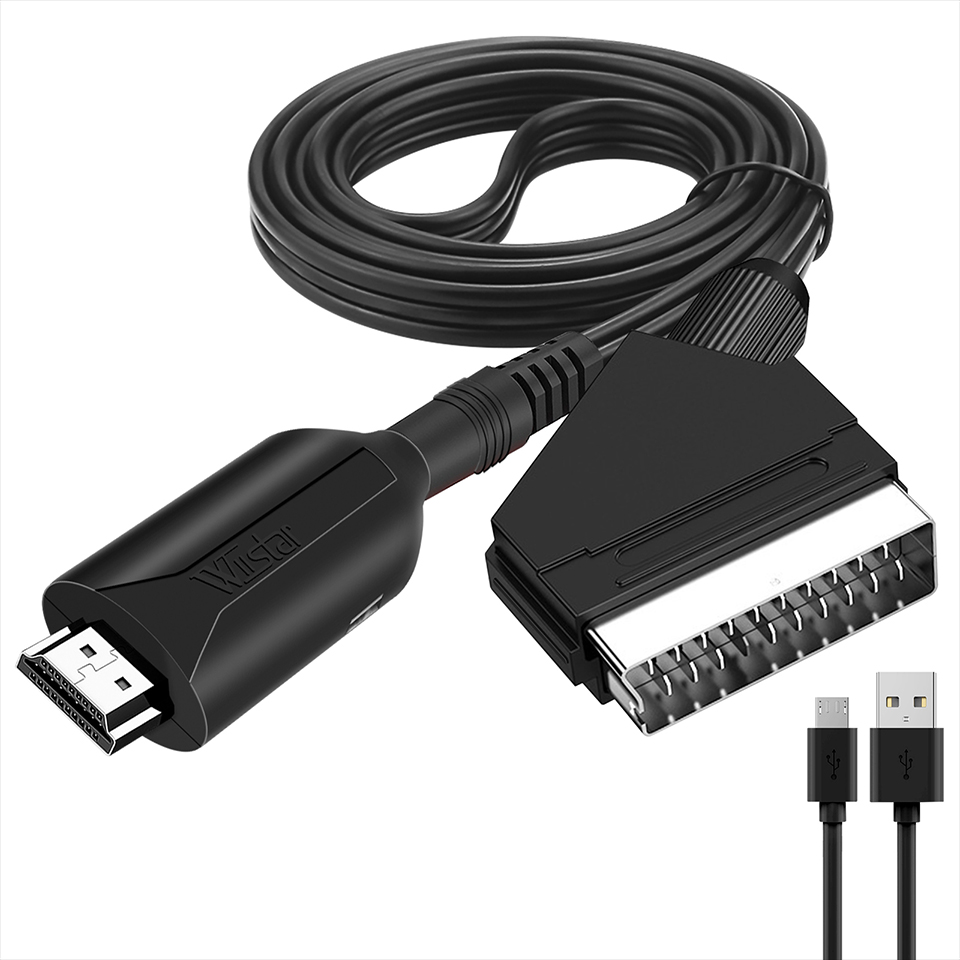 ADAPTATEUR CONVERTISSEUR HDMI VERS PERITEL POUR TV CRT VHS